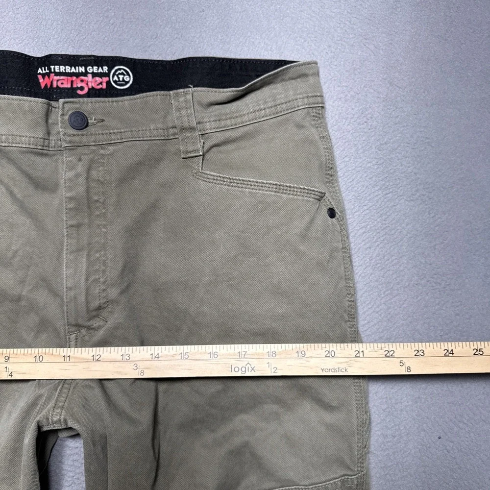 Wrangler ATG Reinforced‎ Utility Pants Mens 38X30 (36x30) Olive Hiking Stretch